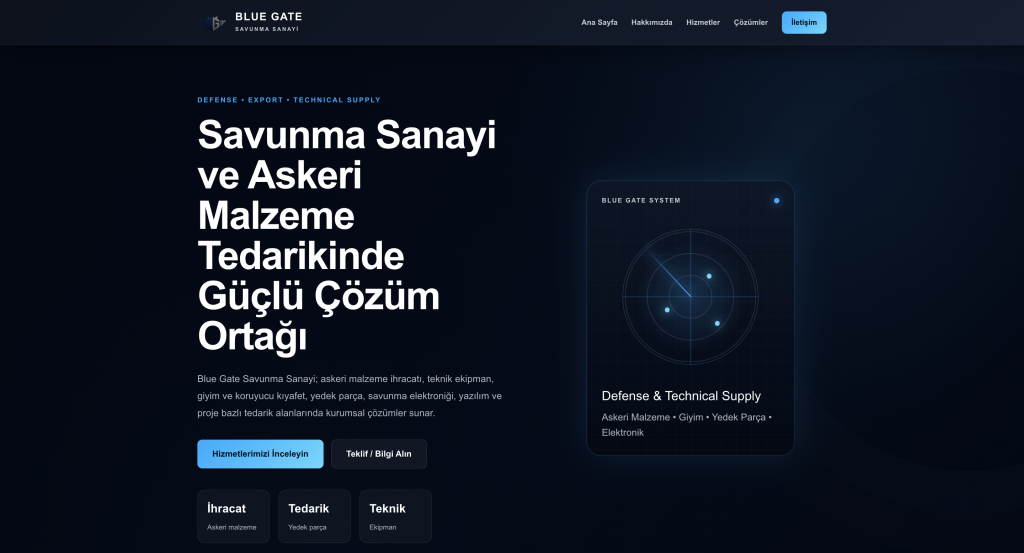 BLUE GATE proje ekran görüntüsü
