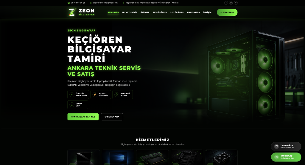 BİLGİSAYAR TAMİR MERKEZİ proje ekran görüntüsü