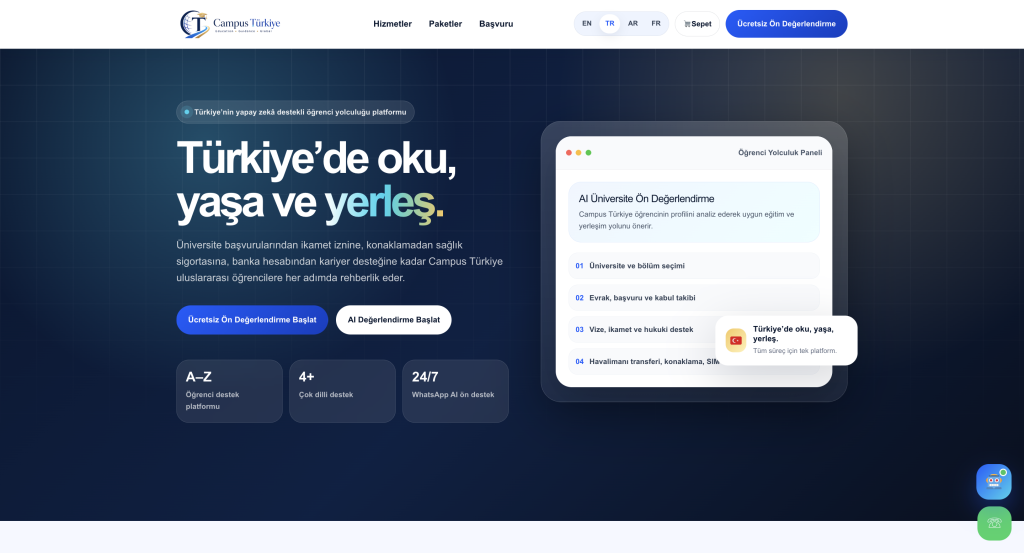 CAMPUS TURKEY proje ekran görüntüsü