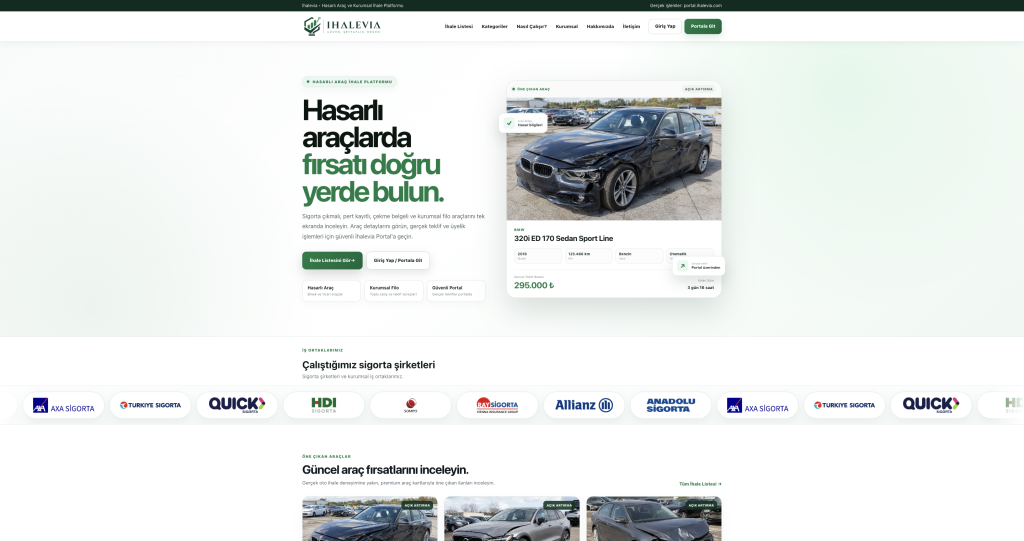 İHALEVİA proje ekran görüntüsü
